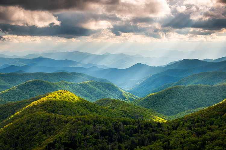 Scenic Landscape Blue Ridge Parkway North Carolina Photography Print