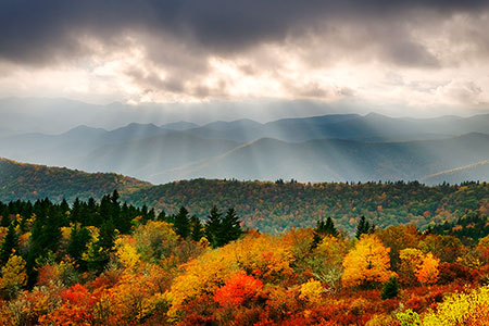 Asheville Blue Ridge Parkway Autumn Landscape