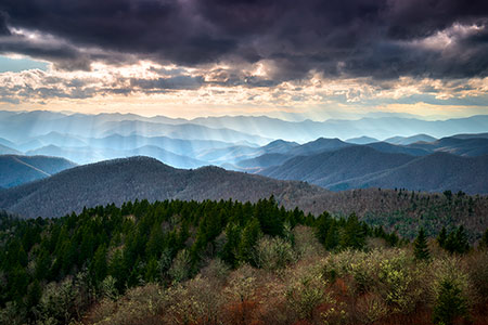 Scenic Blue Ridge Mountains Asheville NC Landscape Photography