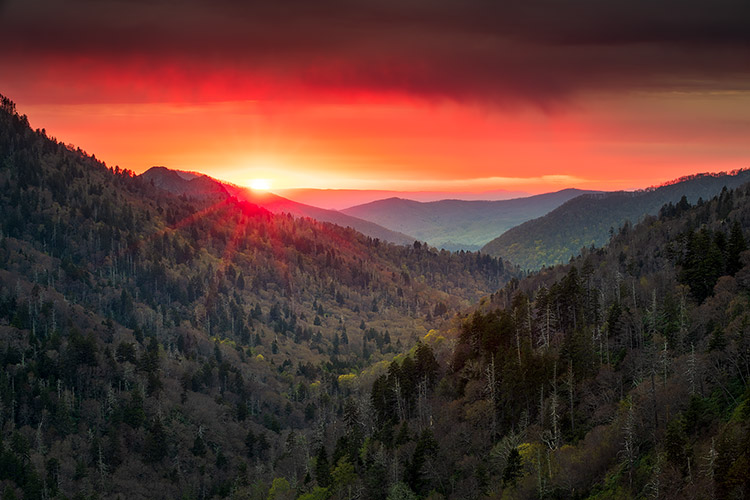 Mortons Overlook Gatlinburg TN Smoky Mountains Art Prints