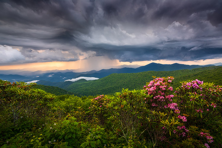 Blue Ridge Parkway Summer Thunderstorm Scenic Landscape Photography Prints
