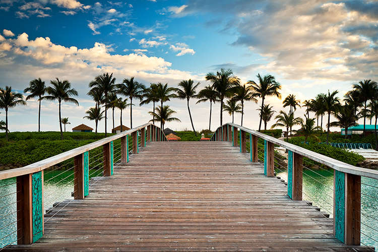 Beach Bridge To Paradise Nassau Bahamas Fine Art Print