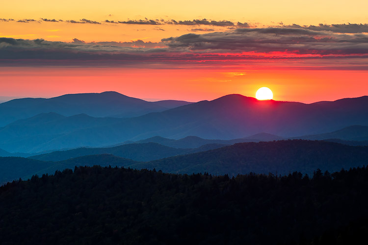 Clingmans Dome Scenic Sunset Landscape Photo Prints