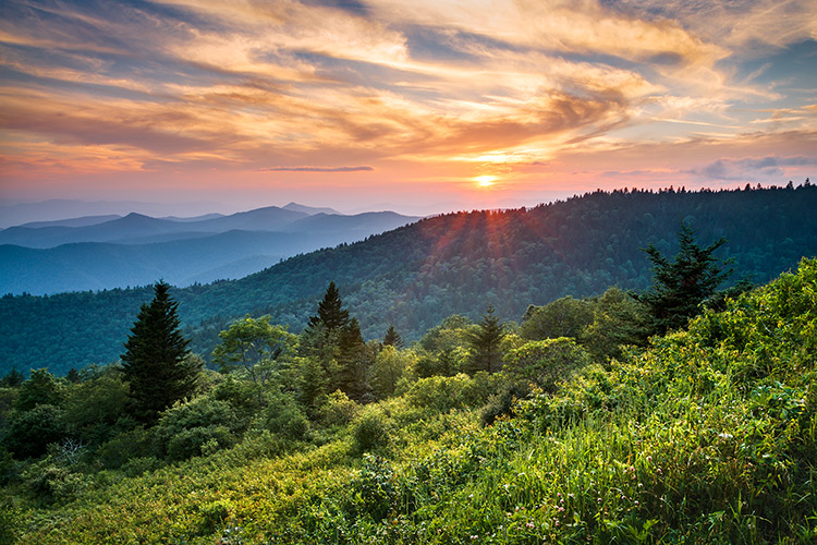 Cowee Mountains Overlook Blue Ridge Parkway Photography Print