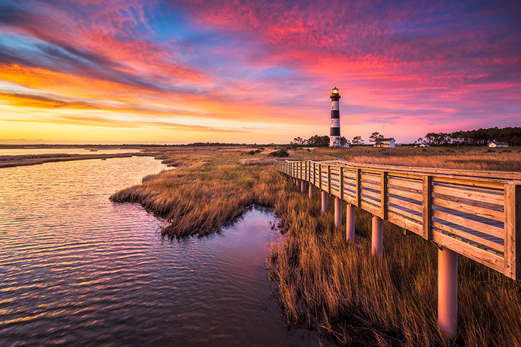 Obx North Carolina Bodie Island Lighthouse Outer Banks Nc Sunrise
