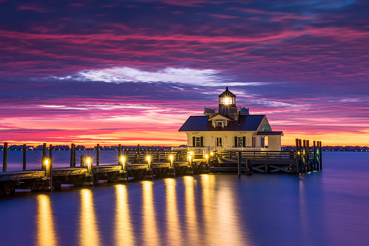 Outer Banks NC Manteo Lighthouse Landscape