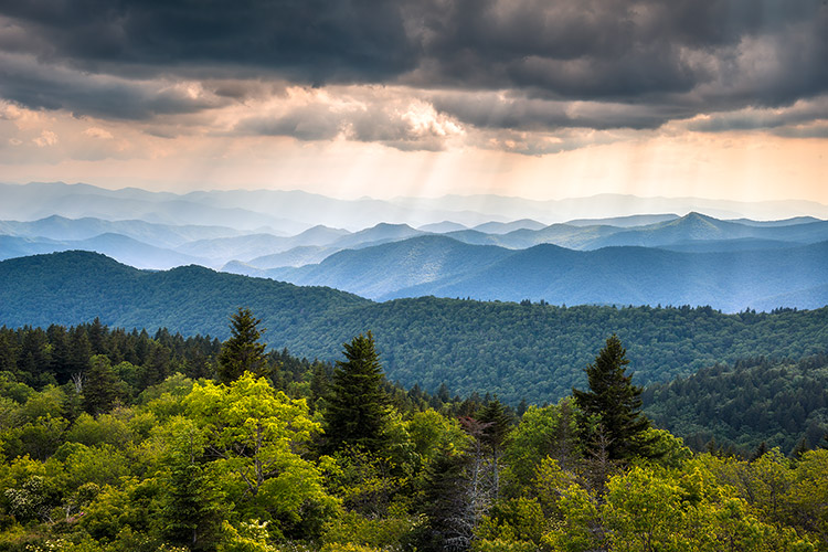 Asheville NC Mountains Landscape Photography Print