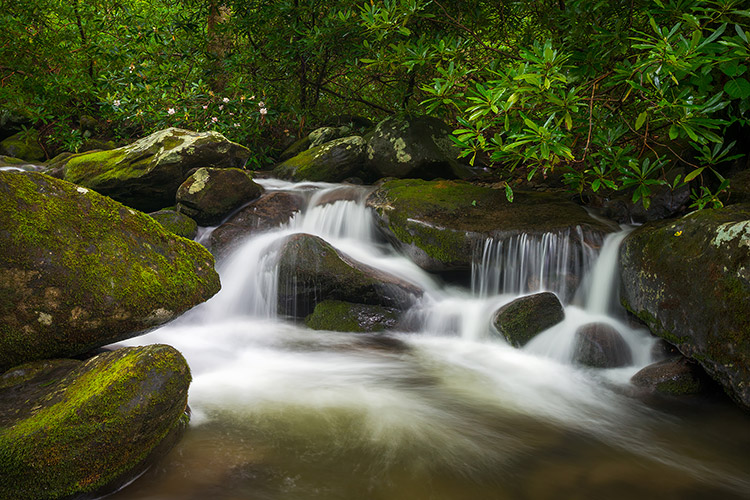 Gatlinburg Roaring Fork Waterfall Landscape Photo Prints