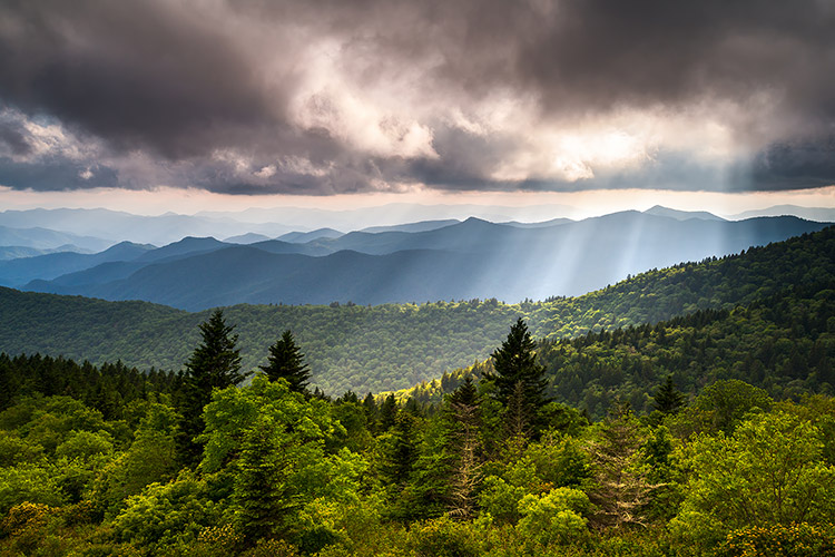 Blue Ridge Parkway Scenic Landscape Print