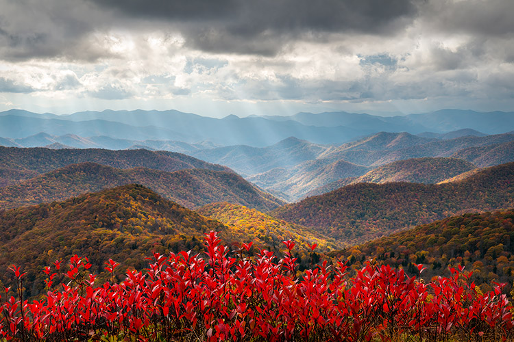 Blue Ridge Parkway Autumn Scenic Landscape Prints