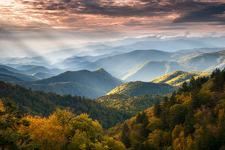 Blue Ridge Parkway Autumn Landscape Photo Print