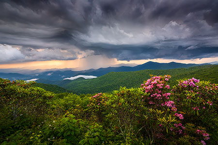 Blue Ridge Parkway Summer Thunderstorm Scenic Landscape Photography