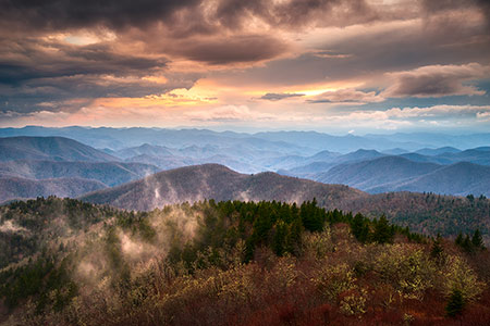 Scenic Landscape Photography Blue Ridge Parkway Mountains