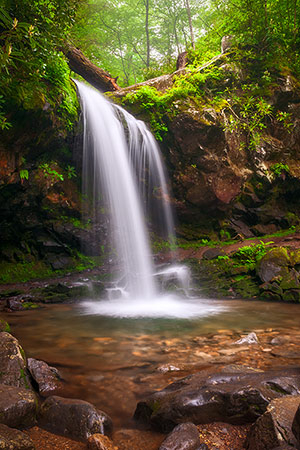 Grotto Falls Great Smoky Mountains Waterfall