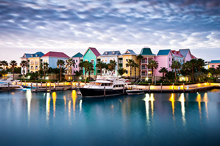 Harborside Village in Nassau Bahamas Art Print