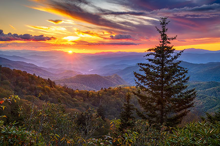 Autumn Sunset Great Smoky Mountains
